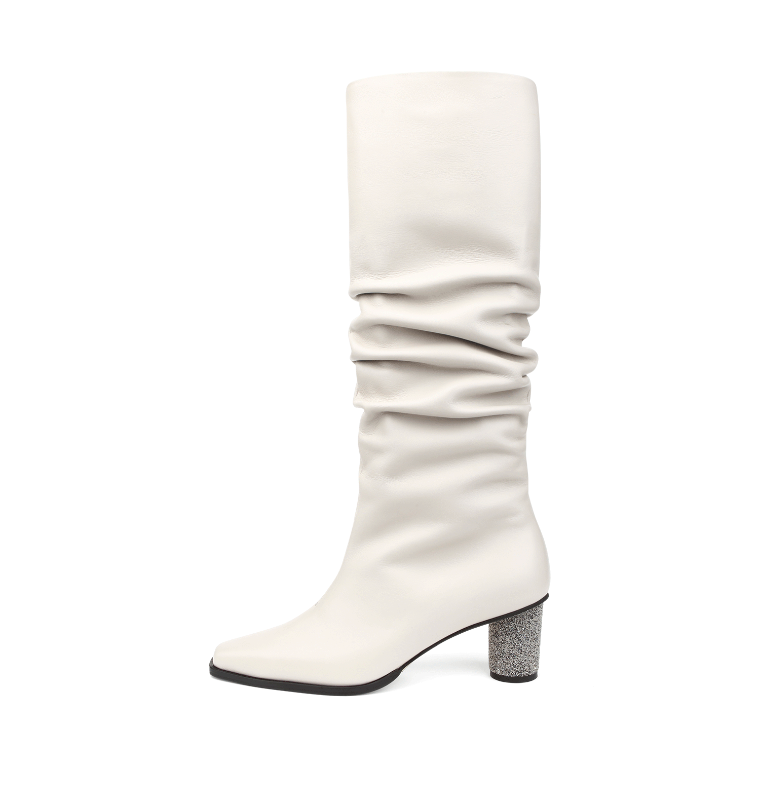 Starry Long Boots - Off-White