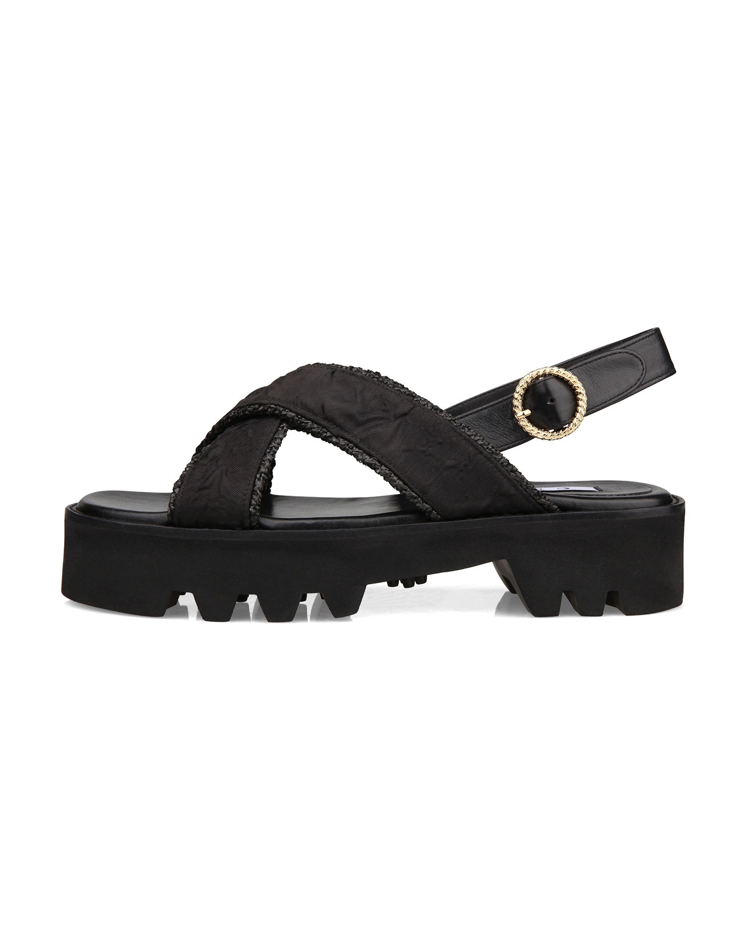 Iris Platform Sandals - Black