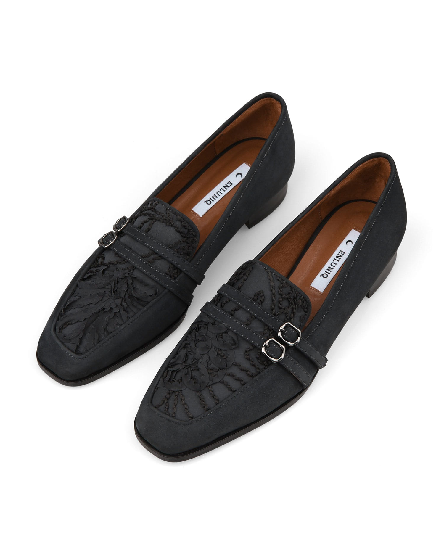 Odd Loafers in Petals - Charcoal