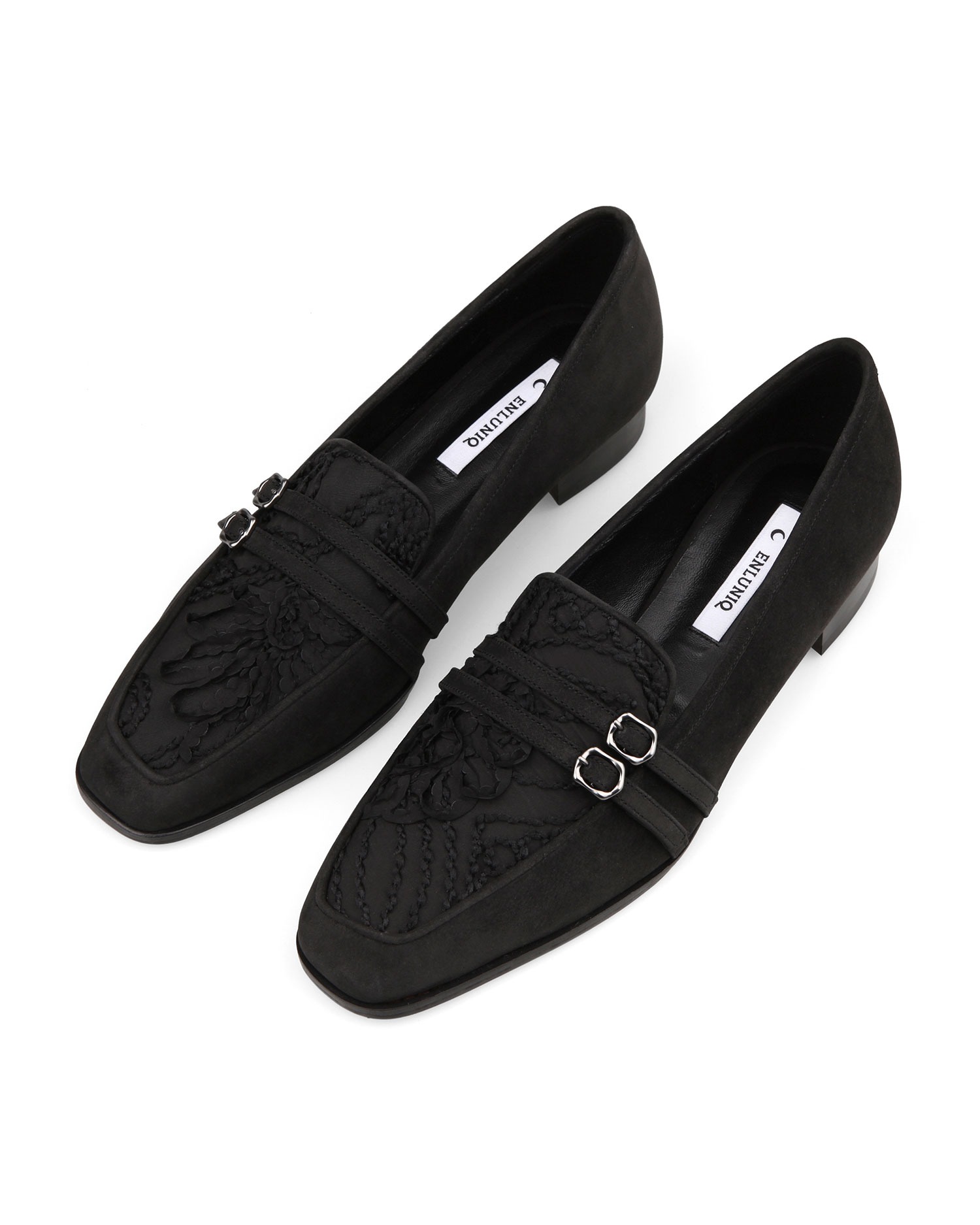 Odd Loafers in Petals - Black